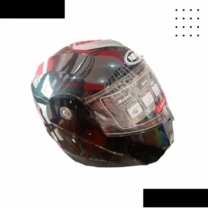Casco NEVA Mica Trans. con Lente Negro Brillante